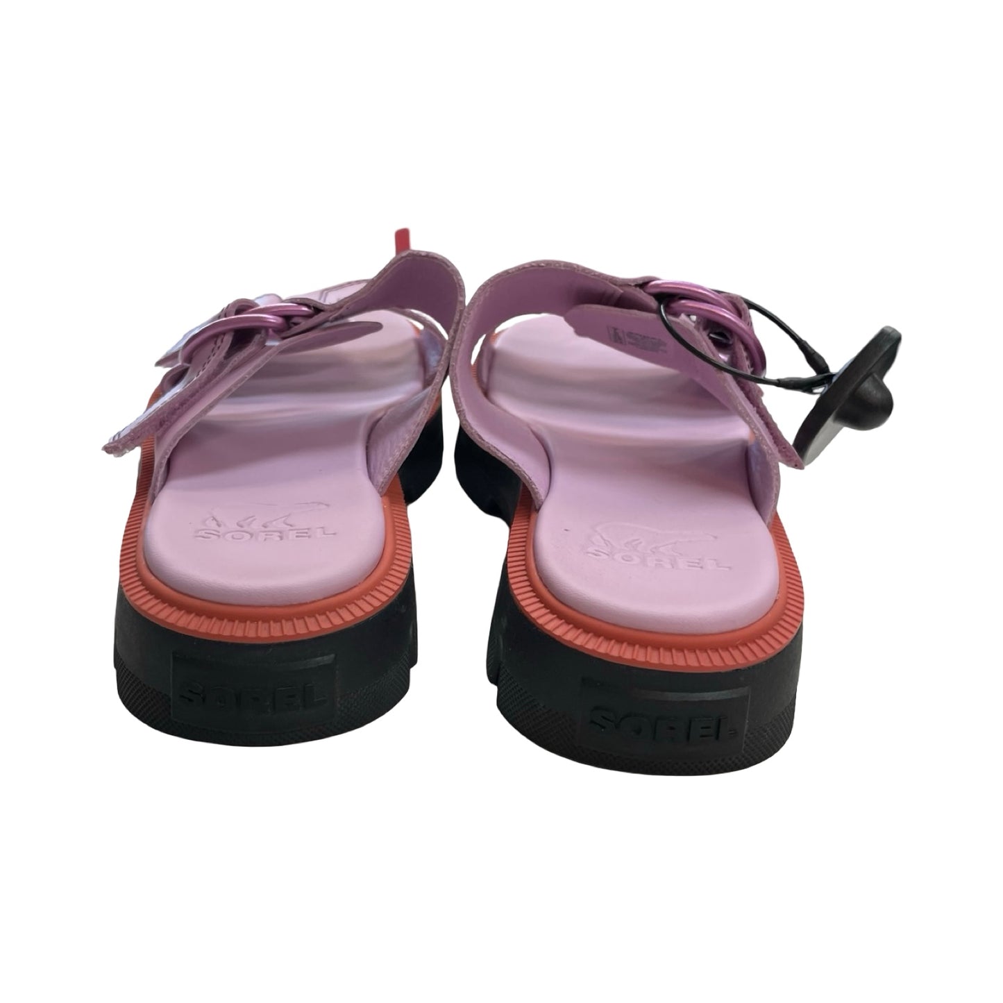 Sandals Designer By Sorel In Orange & Pink, Size:7