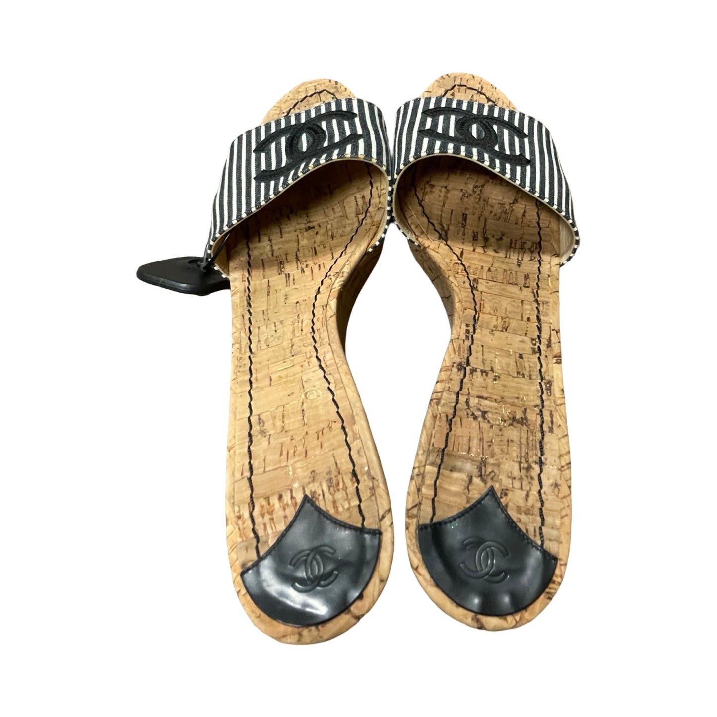 Sandals Luxury Designer By Chanel In Multi, Size:9