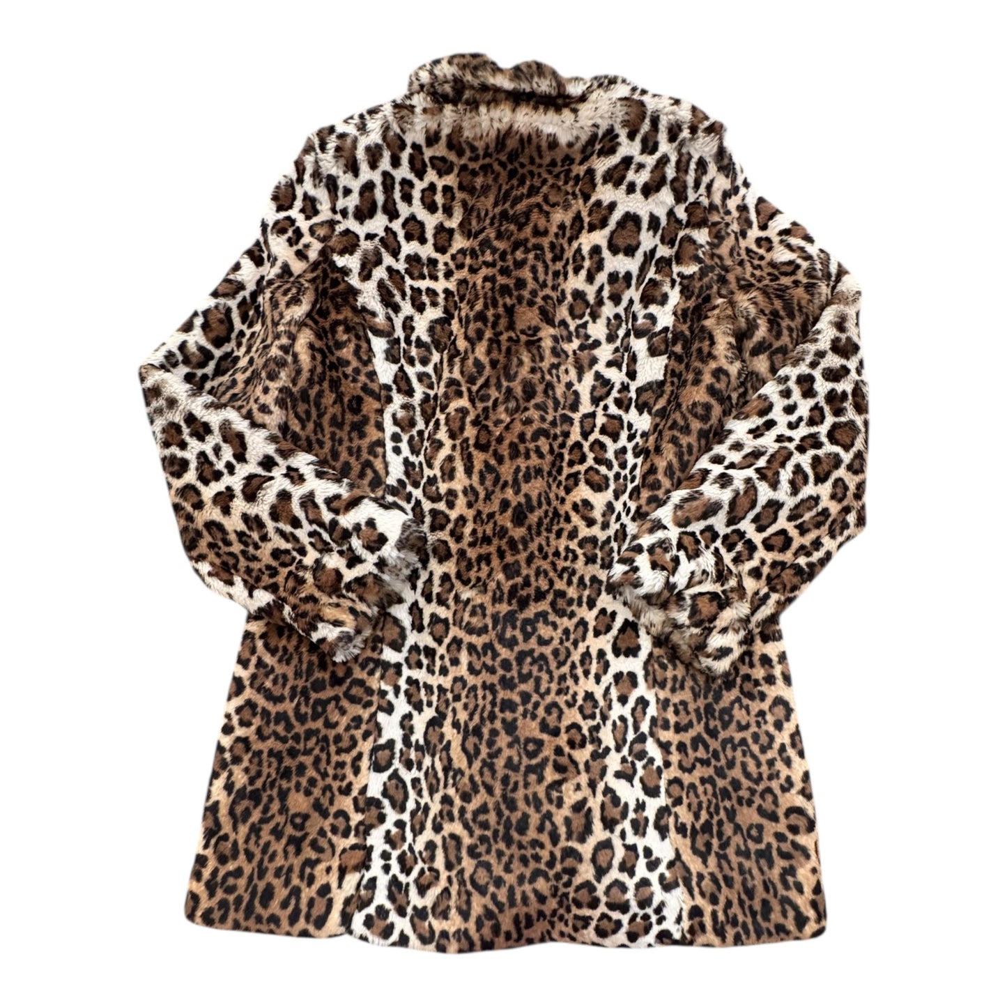Coat Faux Fur & Sherpa By Loft In Animal Print, Size:S