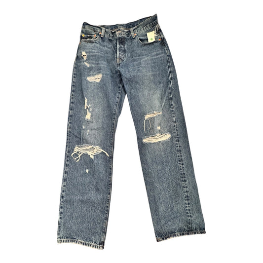 Jeans Straight By Levis In Blue Denim, Size:6
