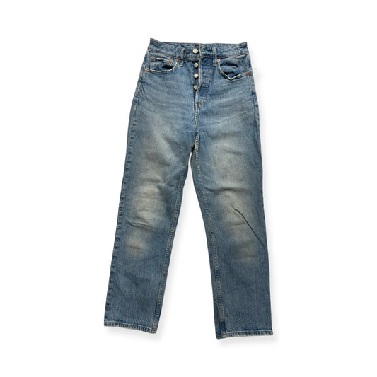 Jeans Straight By Gap In Blue Denim, Size:4