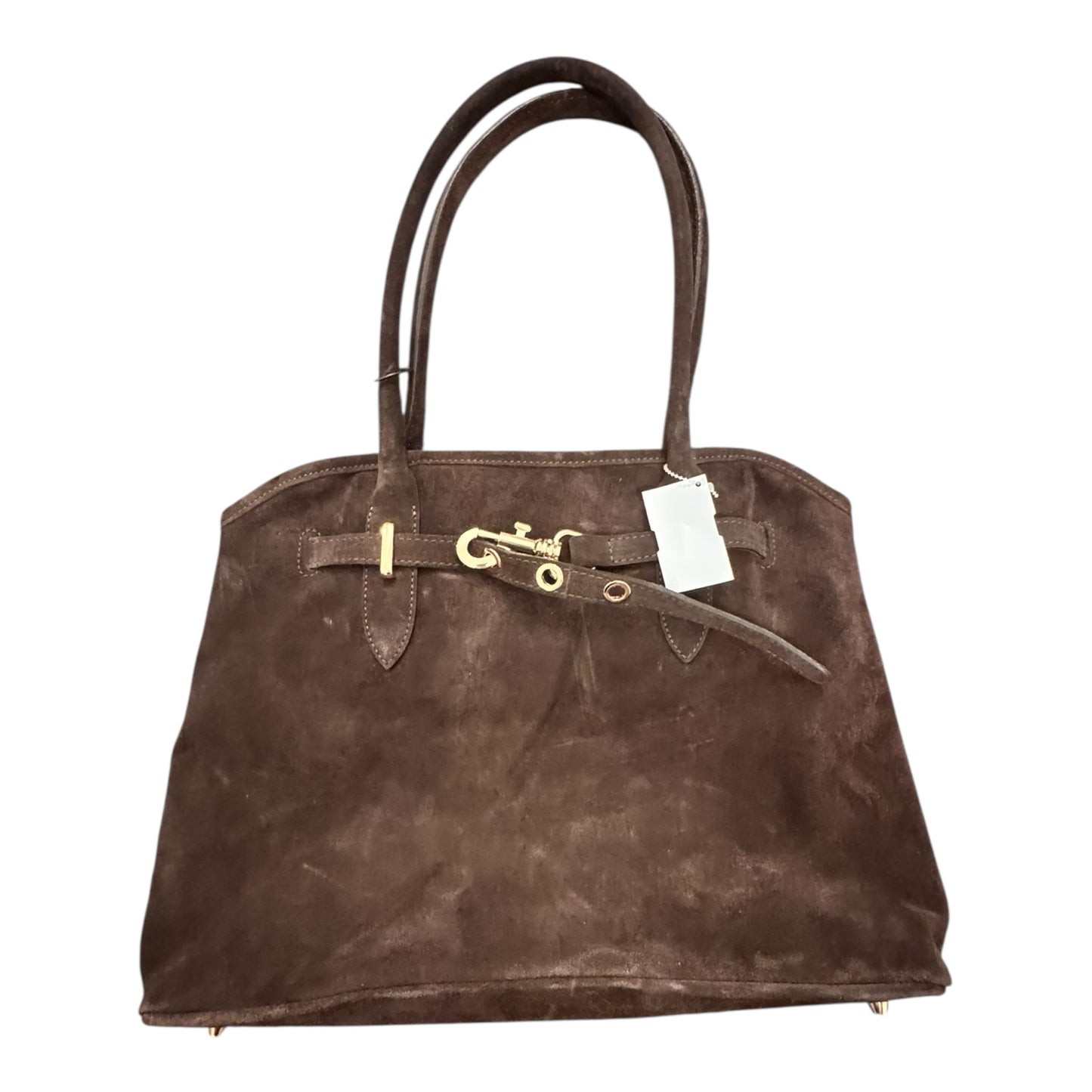 Handbag Leather By MARLON In Brown, Size:Medium