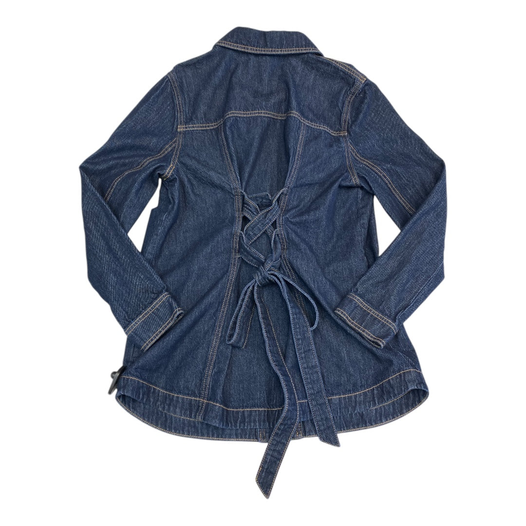 Jacket Denim By Cabi In Blue Denim, Size:M