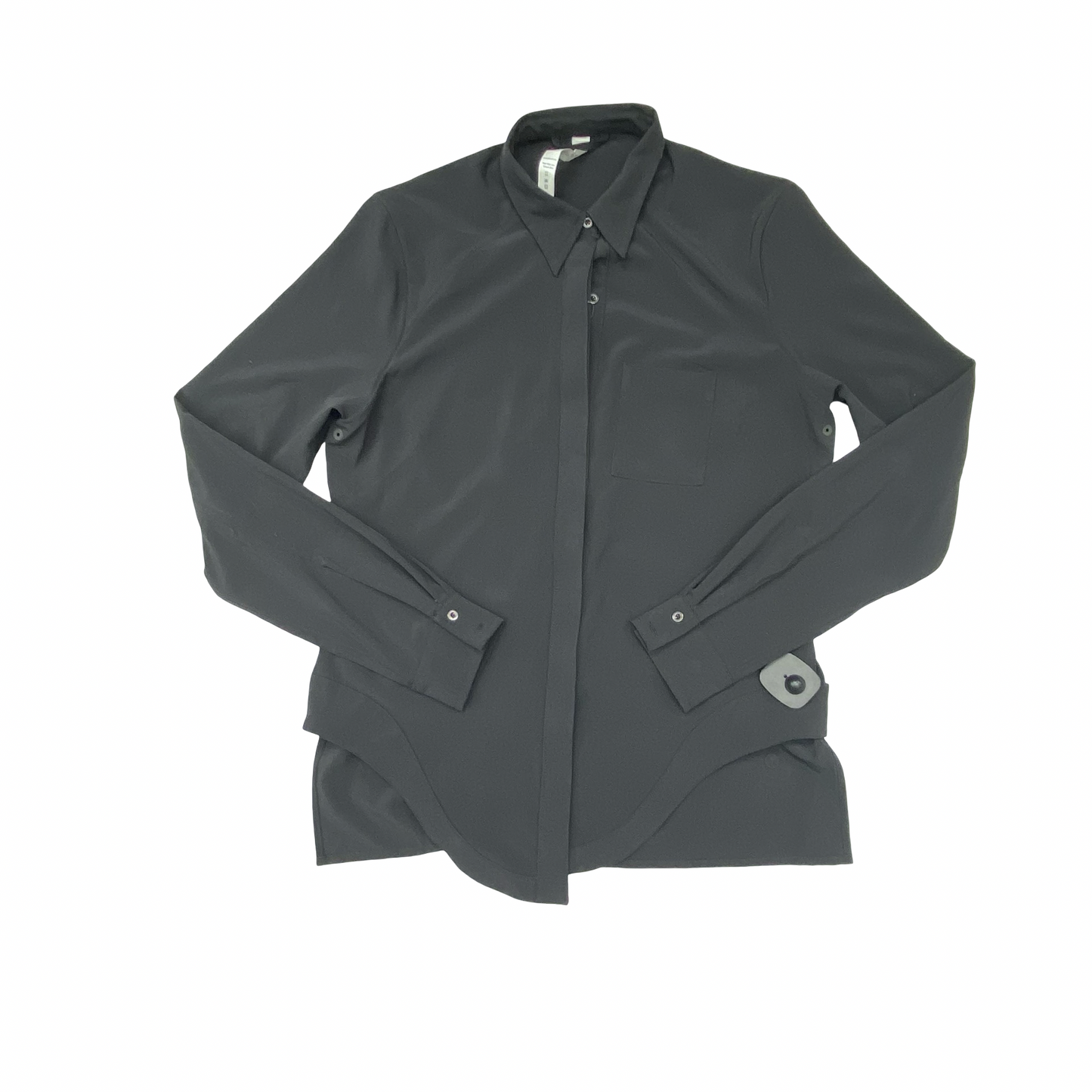 Athletic Top Ls Collar By Lululemon In Black, Size:8