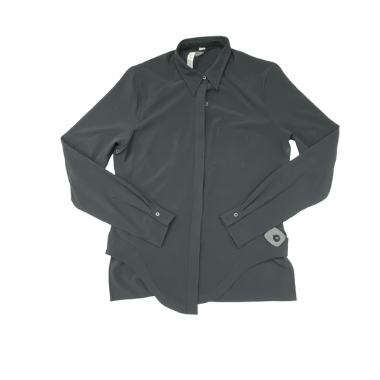 Athletic Top Ls Collar By Lululemon In Black, Size:8