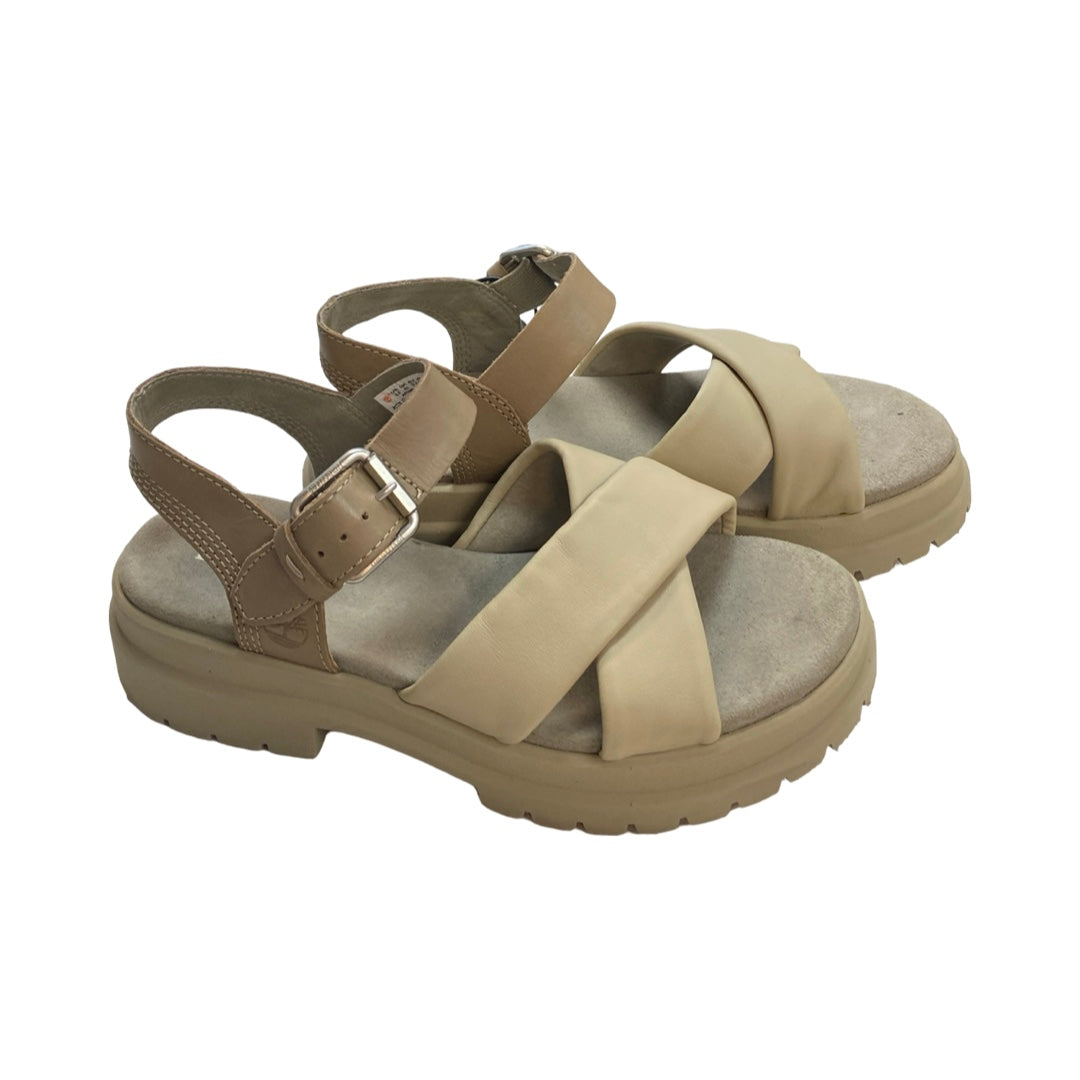 Sandals Flats By Timberland In Tan, Size:6.5