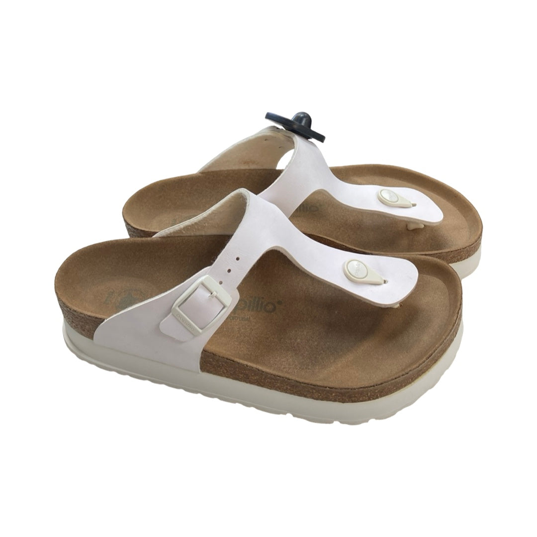 Sandals Designer By Birkenstock In White, Size:8