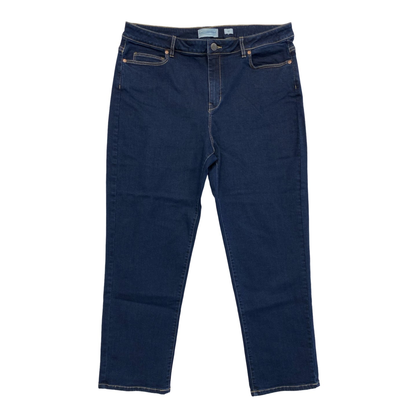 Jeans Straight By Coldwater Creek In Blue Denim, Size:16