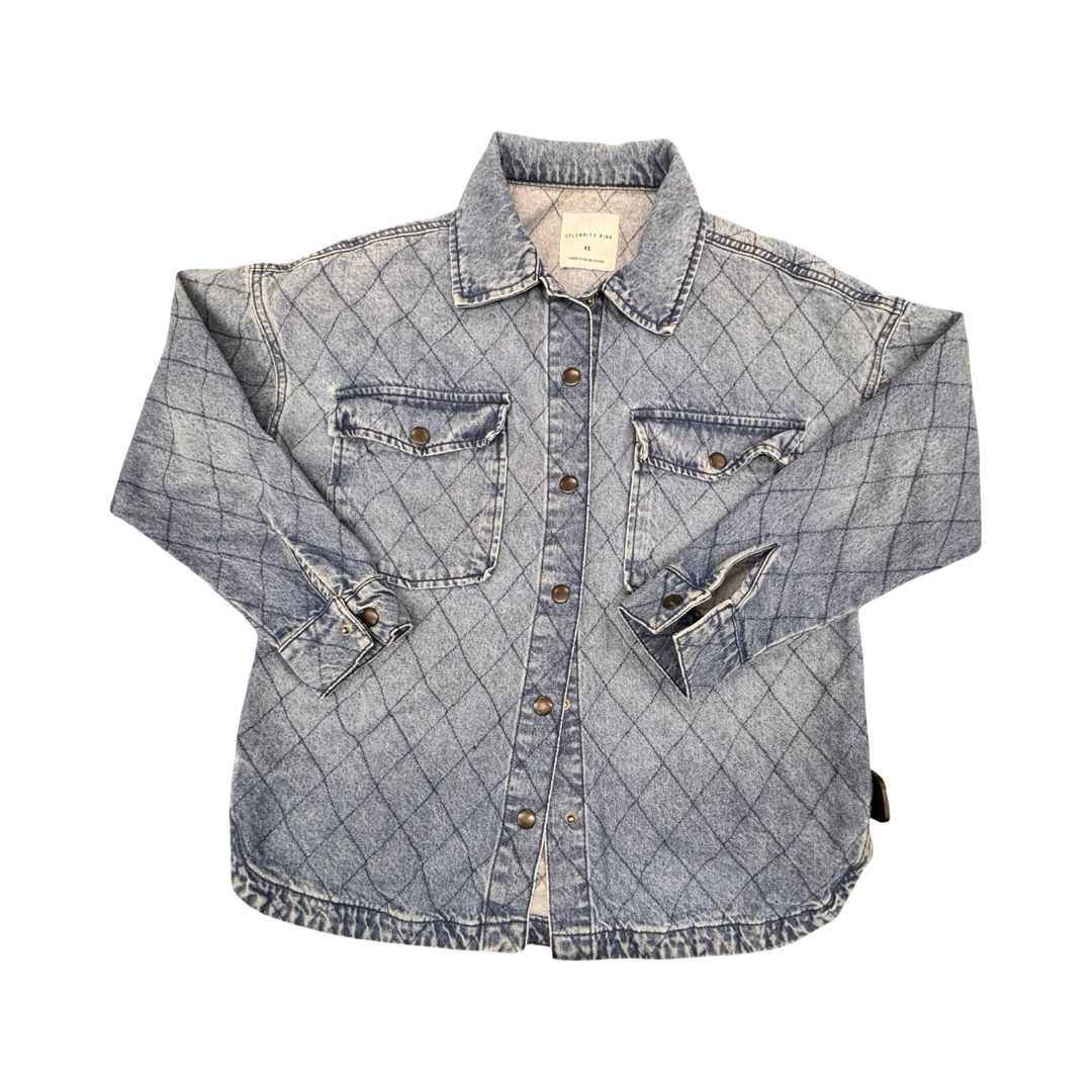 Jacket Denim By Celebrity Pink In Blue Denim, Size:Xs