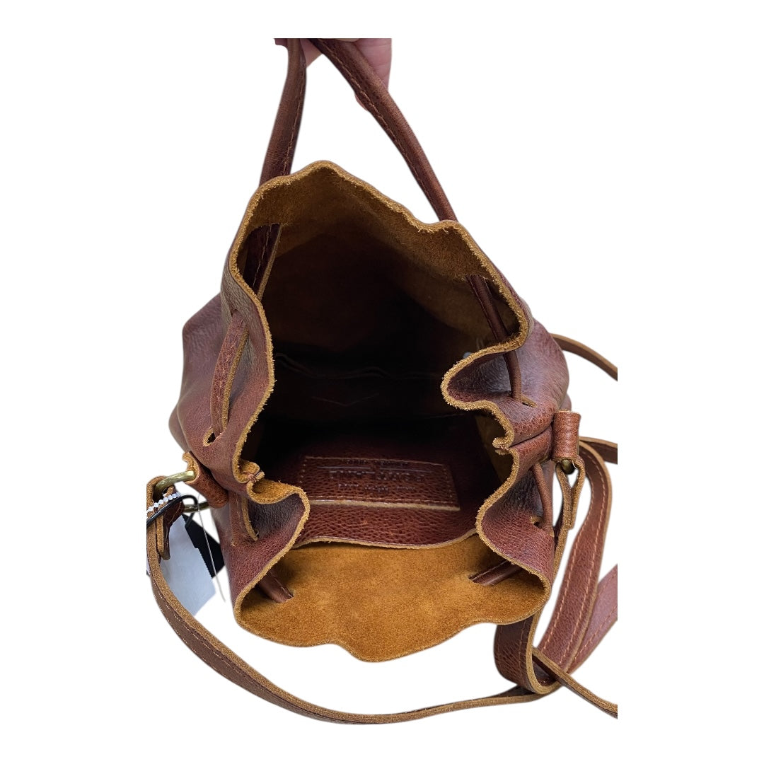 Handbag Leather By Portland Leather In Brown, Size:Medium