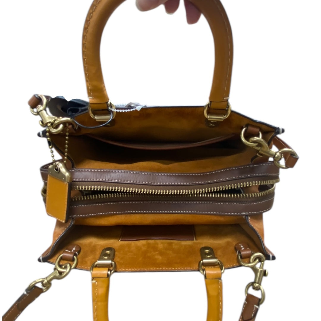 Handbag Designer By Coach In Brown, Size:Medium