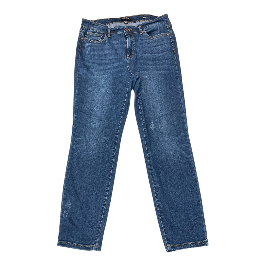 Jeans Straight By Judy Blue In Blue Denim, Size:12