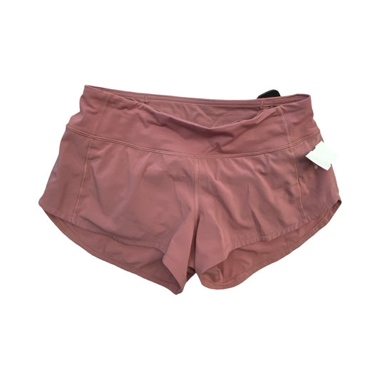 Athletic Shorts By Lululemon In Pink, Size:4