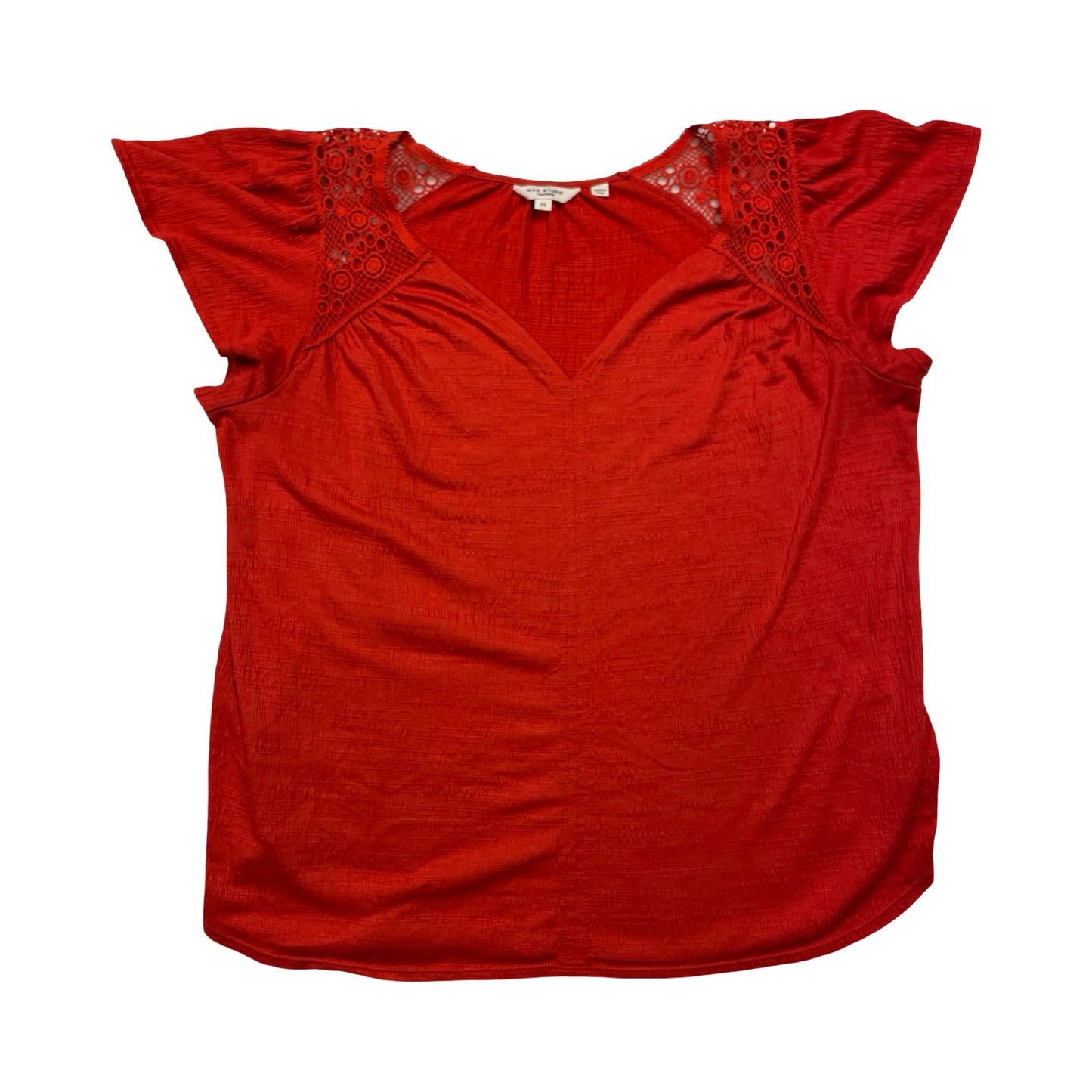 Top Ss By Max Studio In Red, Size:2X
