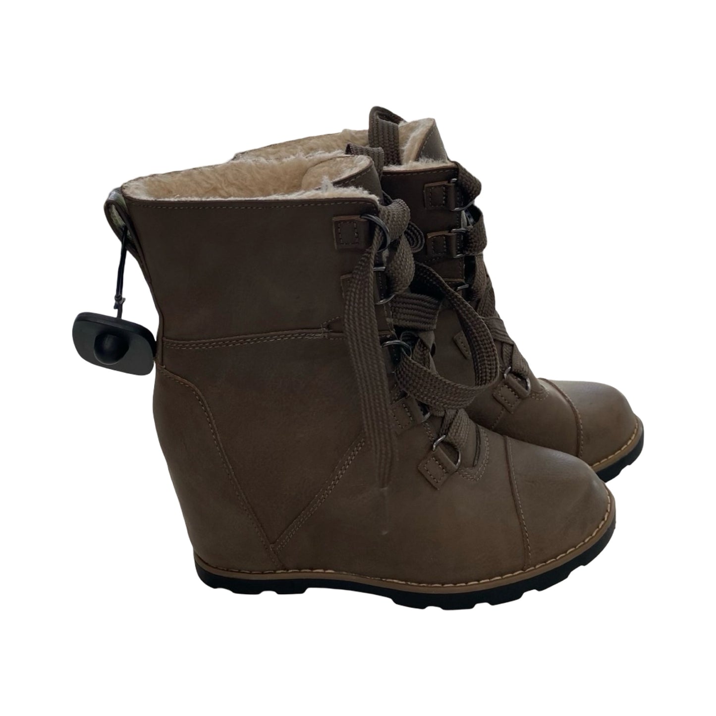 Boots Ankle Heels By Universal Thread In Brown, Size:6