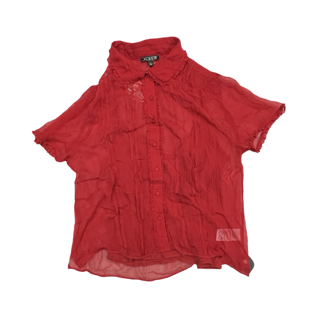 Top Ss By J. Crew In Red, Size:12