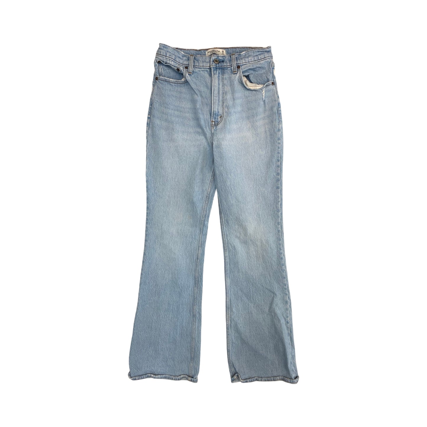 Jeans Straight By Abercrombie And Fitch In Blue Denim, Size:6L