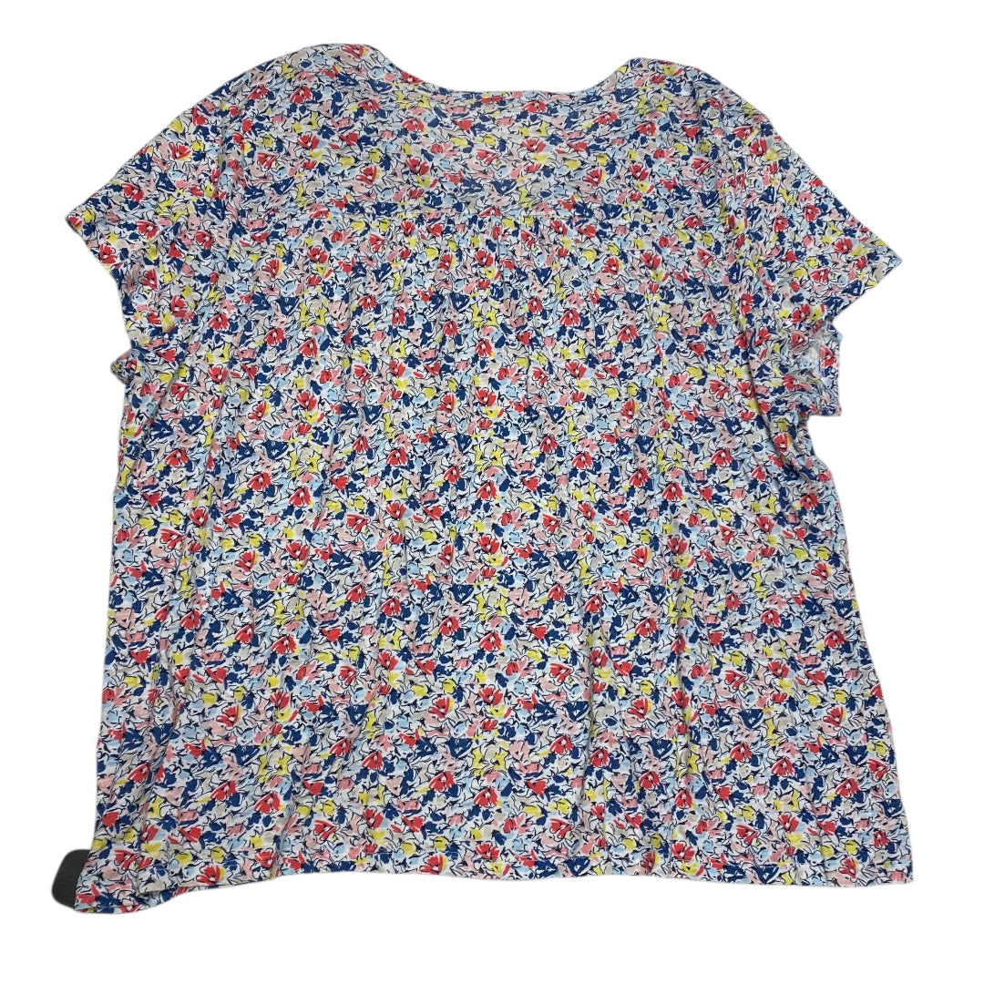 Top Ss By Style And Company In Floral Print, Size:3X