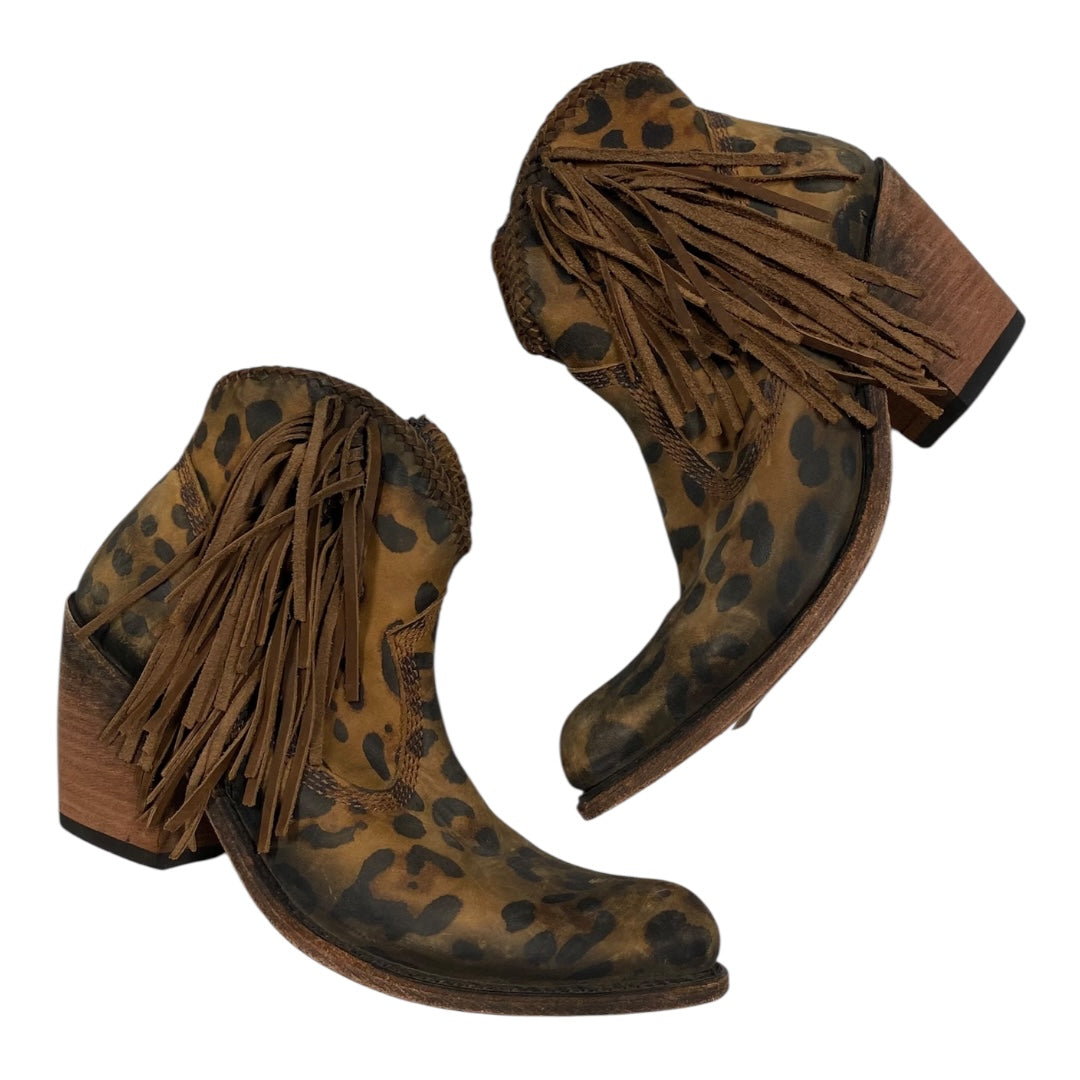 Boots Western By Clothes Mentor In Animal Print, Size:8.5