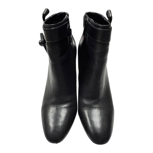 Boots Ankle Heels By Ralph Lauren In Black, Size:8.5