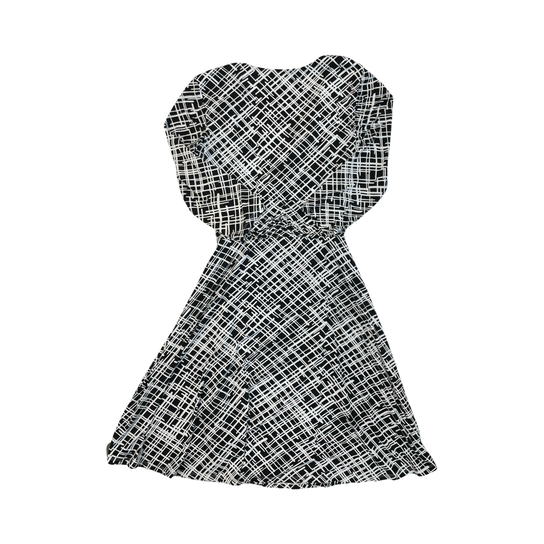 Dress Party Midi By White House Black Market In Black & White, Size:8