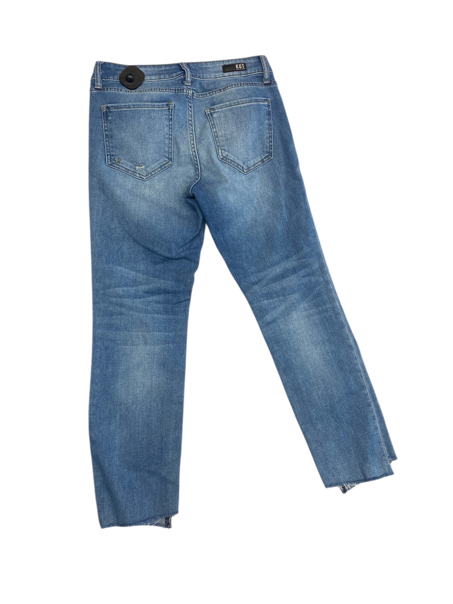 Jeans Straight By Kut In Blue Denim, Size:4