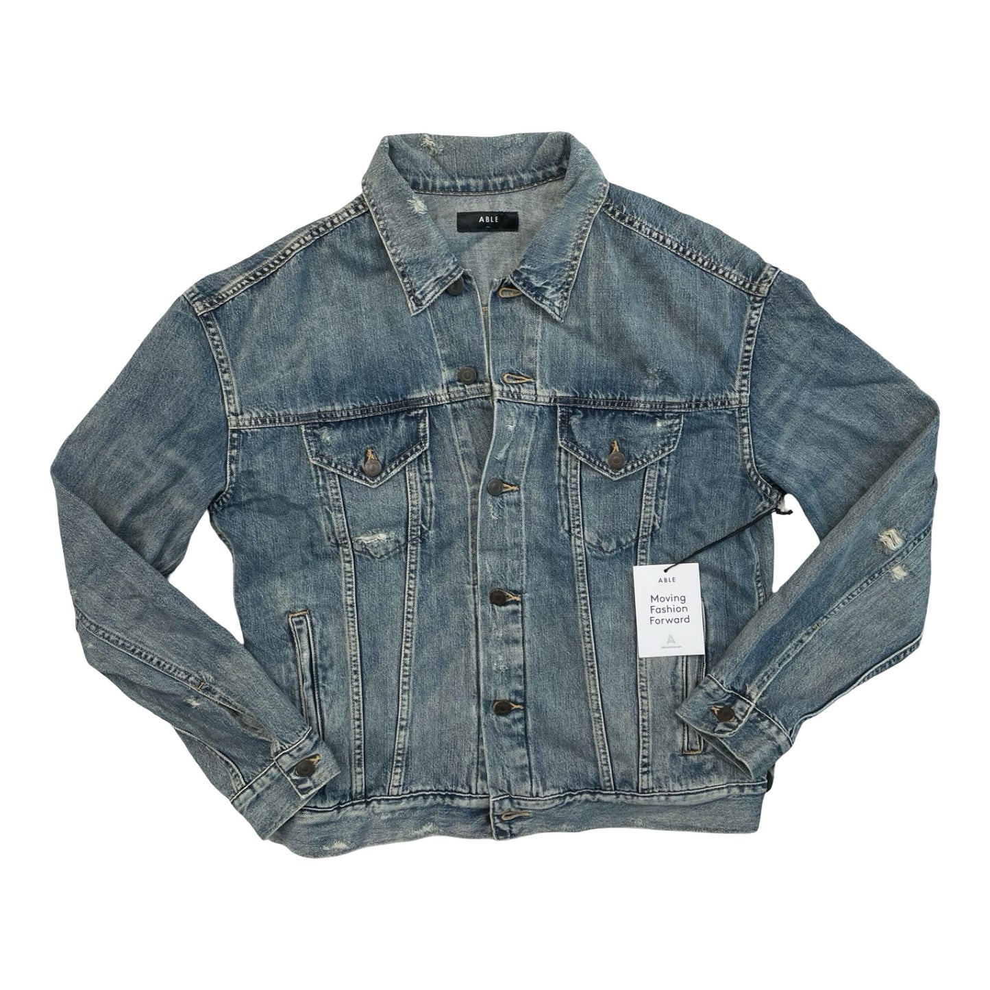 Jacket Denim By Able In Blue Denim