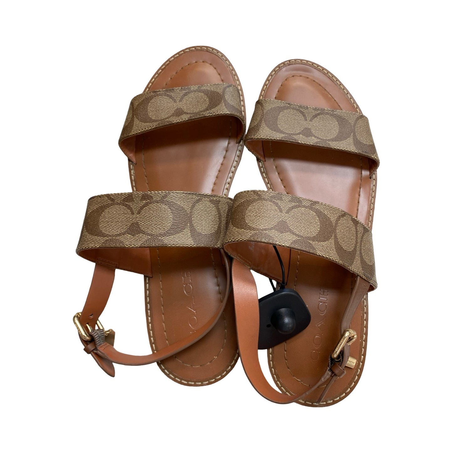 Sandals Designer By Coach In Brown, Size:9