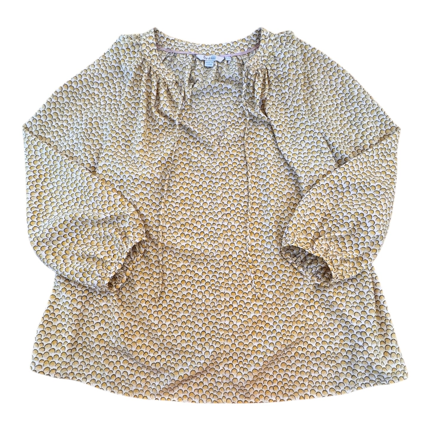 Top Ls By Boden In Tan & Yellow, Size:16