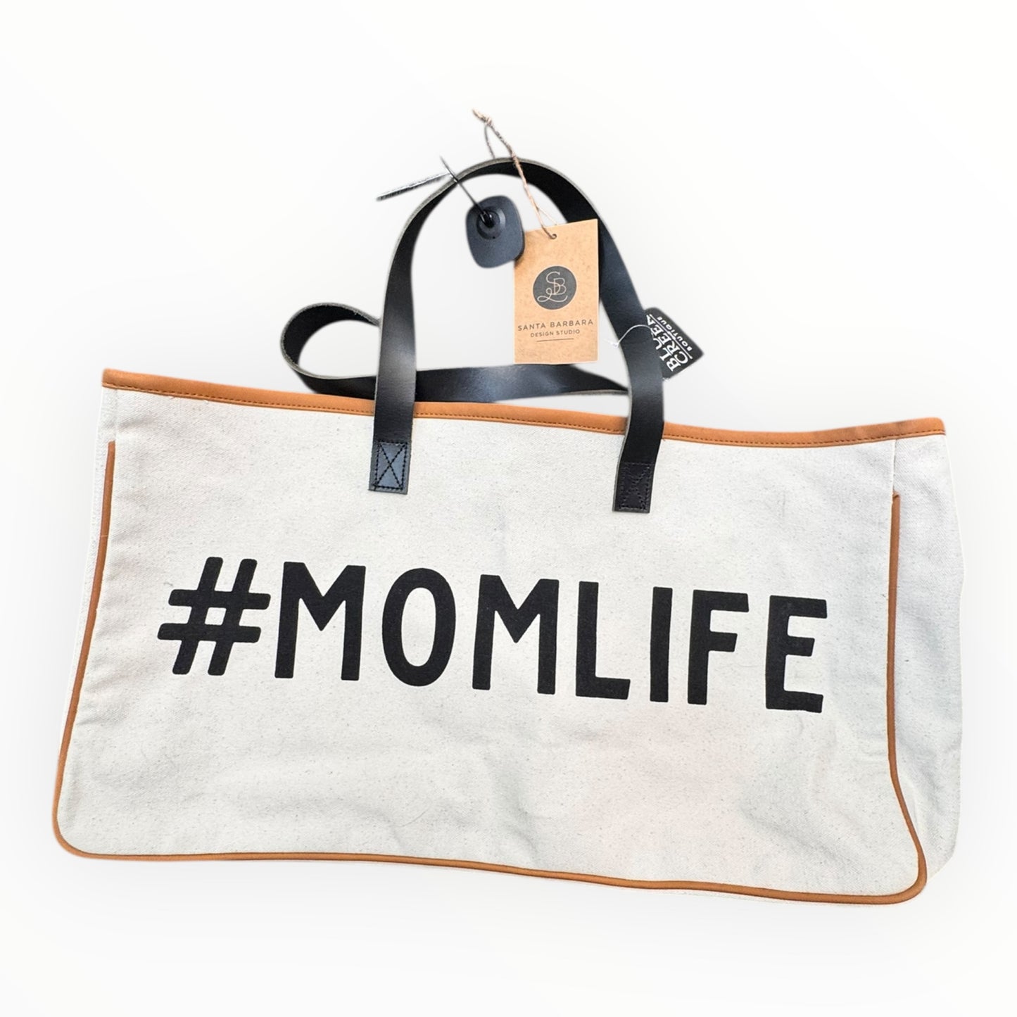 Tote By Clothes Mentor In Black & Cream, Size:Large
