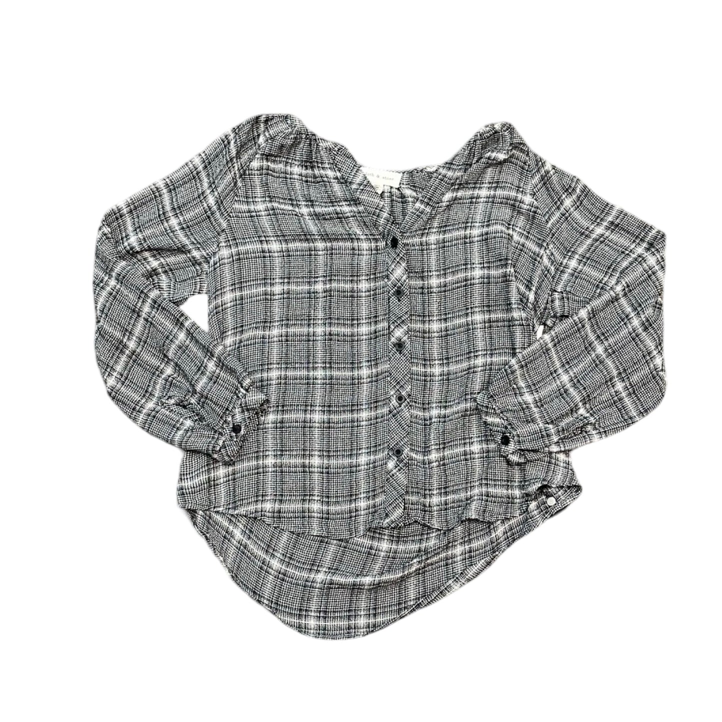Top Ls By Cloth & Stone In Black & White, Size:S
