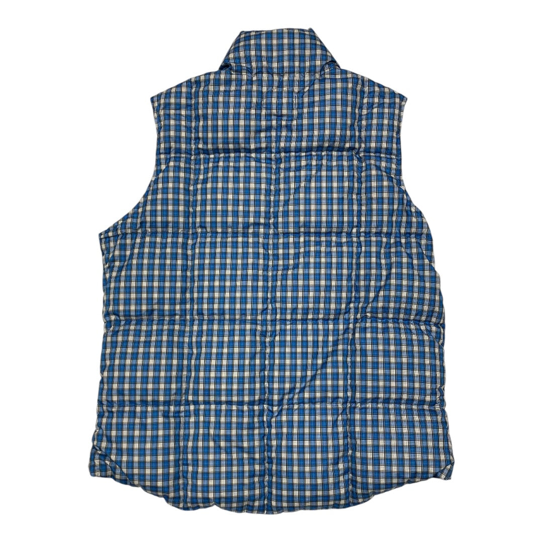 Vest Puffer & Quilted By Lands End In Plaid Pattern, Size:M