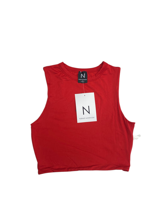 Top Sleeveless By naked wardrobe In Red, Size:Xl