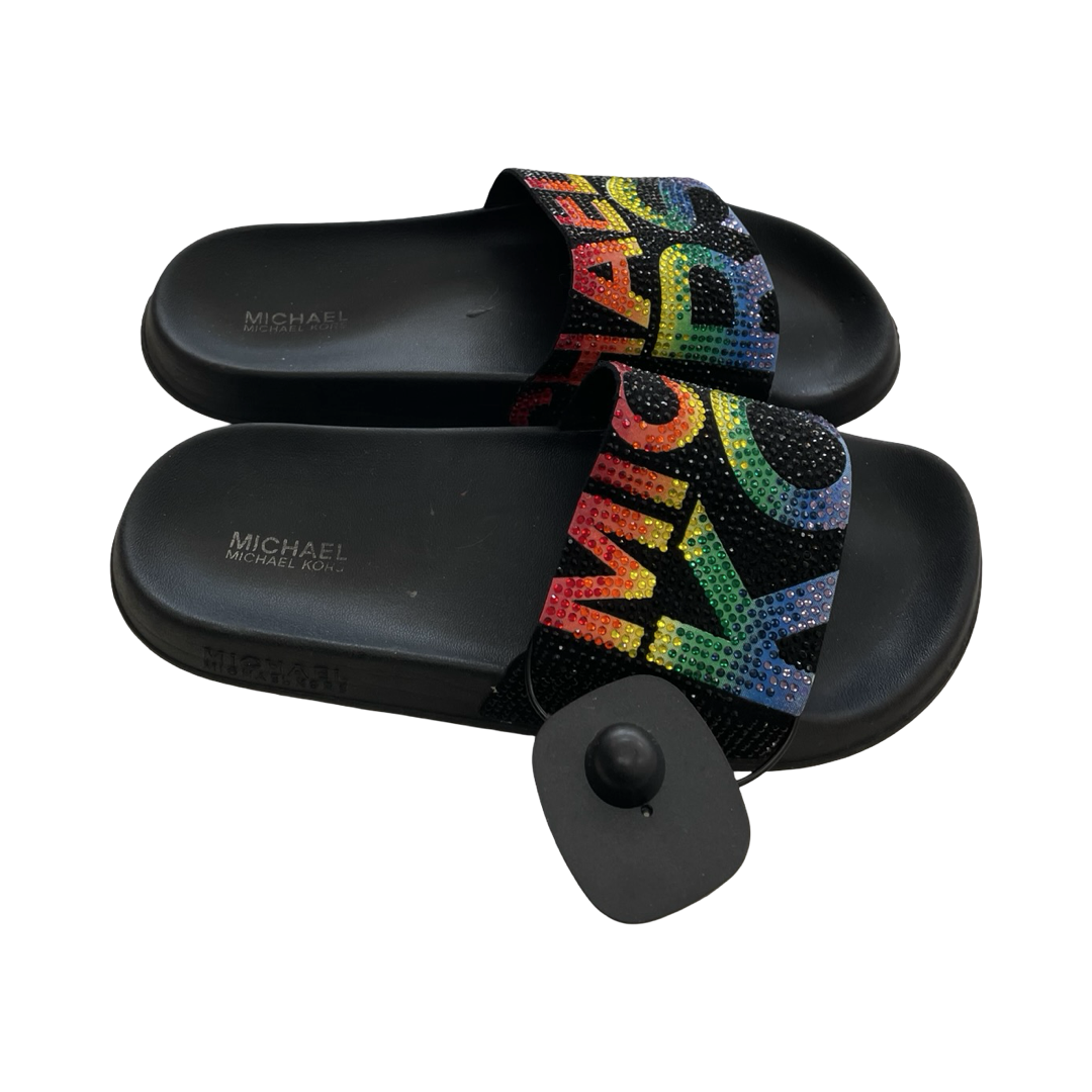 Sandals Flats By Michael By Michael Kors In Rainbow Print, Size:6