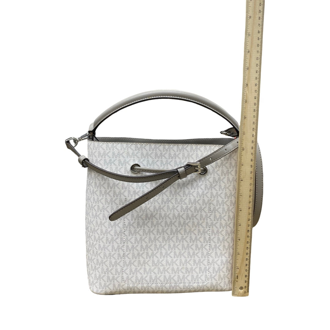 Handbag Designer By Michael Kors In White, Size:Medium