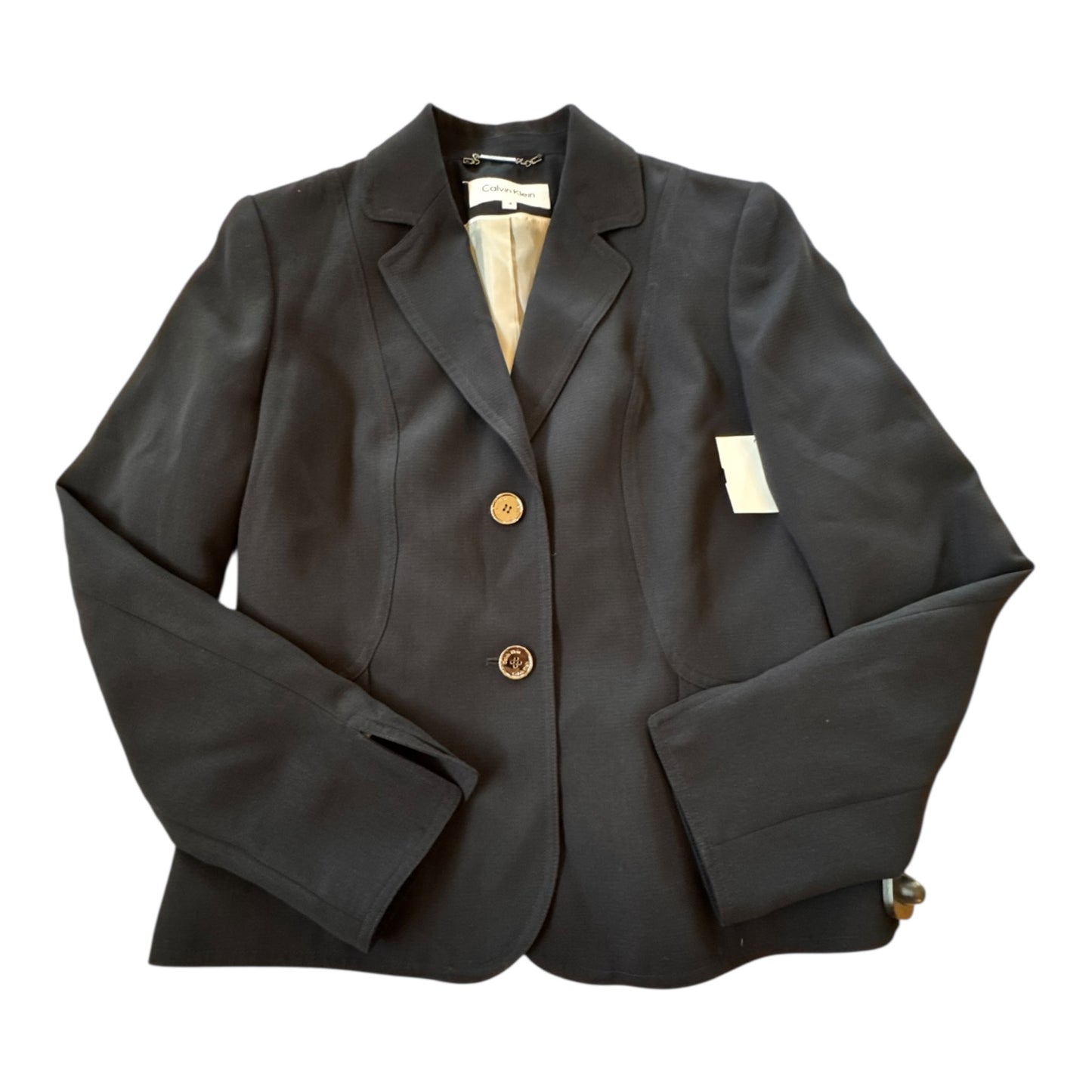 Blazer By Calvin Klein In Navy, Size:4