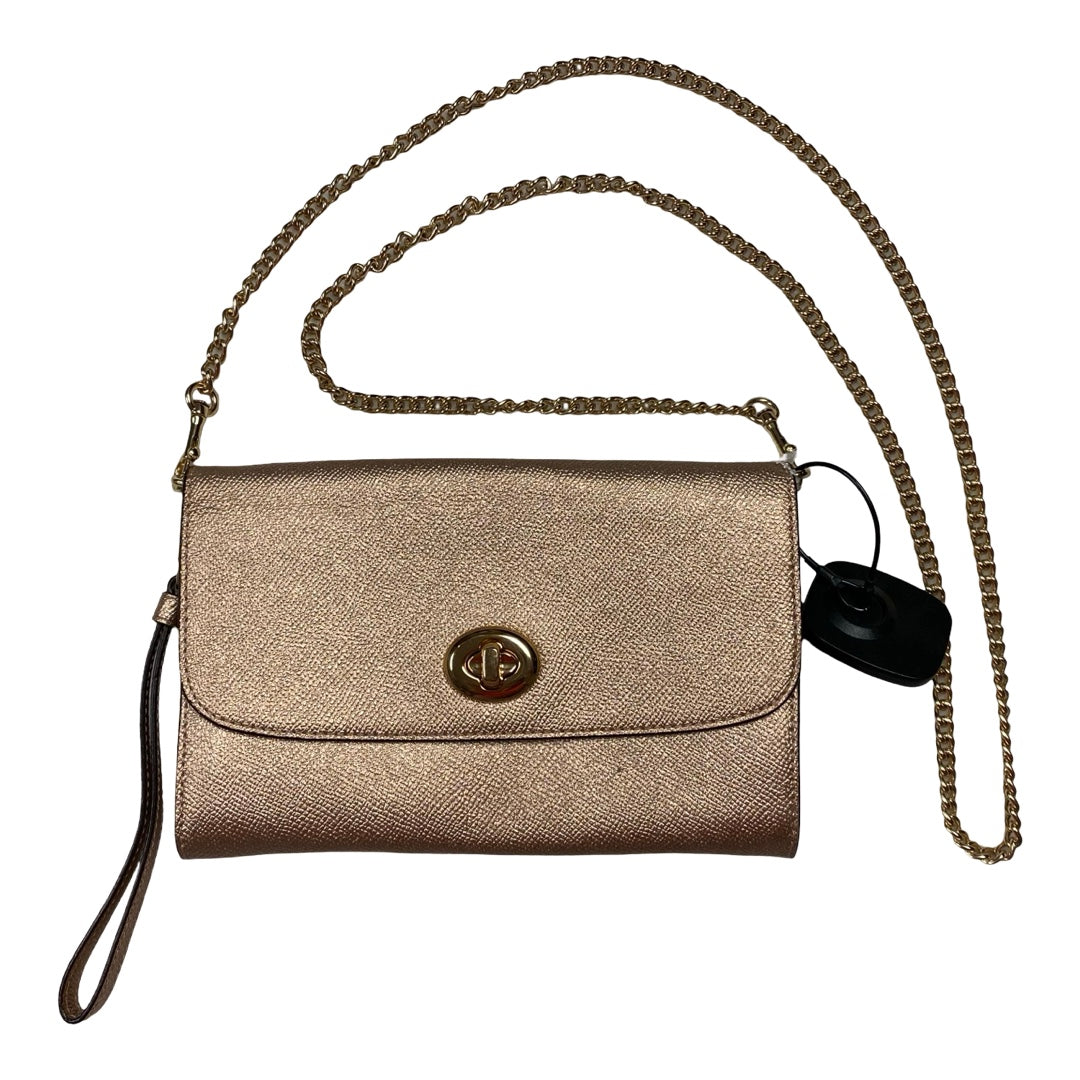 Handbag Designer By Coach In Gold, Size:Small