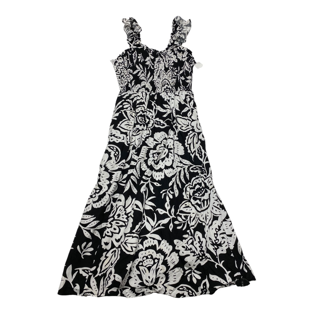 Dress Casual Maxi By Maurices In Black & White, Size:S