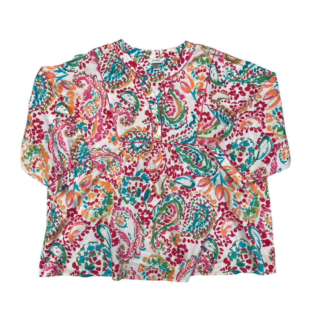 Top 3/4 Sleeve By Cj Banks In Multi, Size:1X