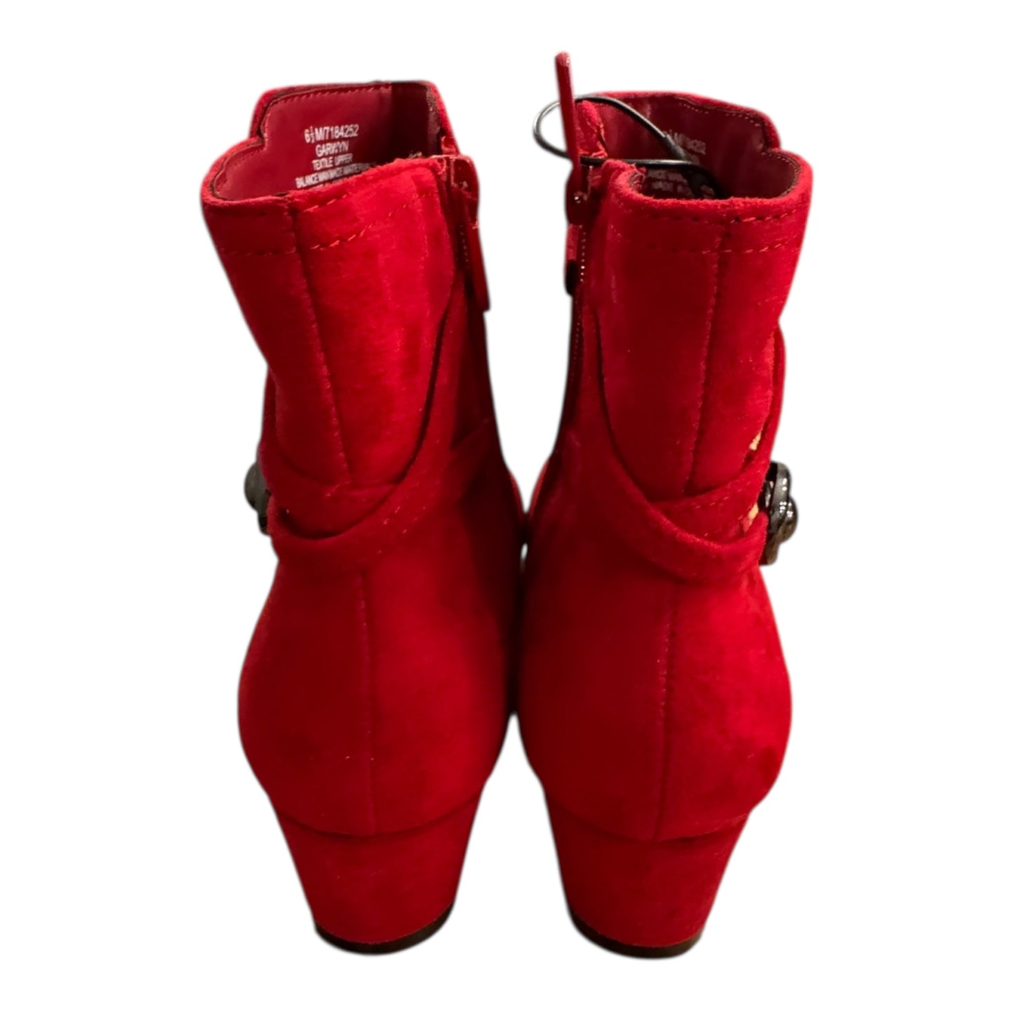 Boots Ankle Heels By Impo In Red, Size:6.5
