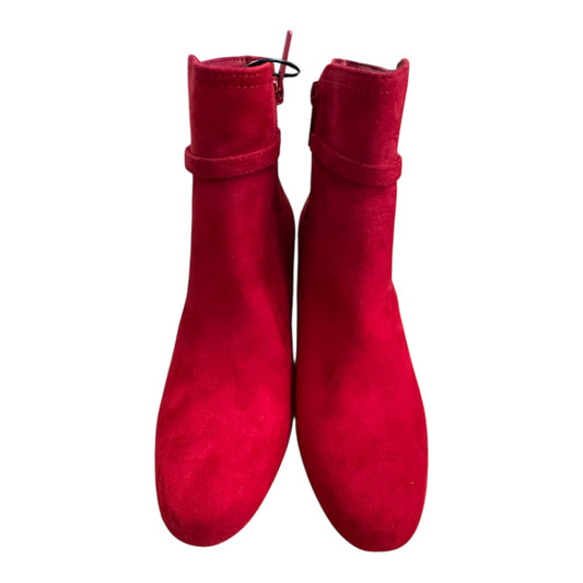 Boots Ankle Heels By Impo In Red, Size:6.5