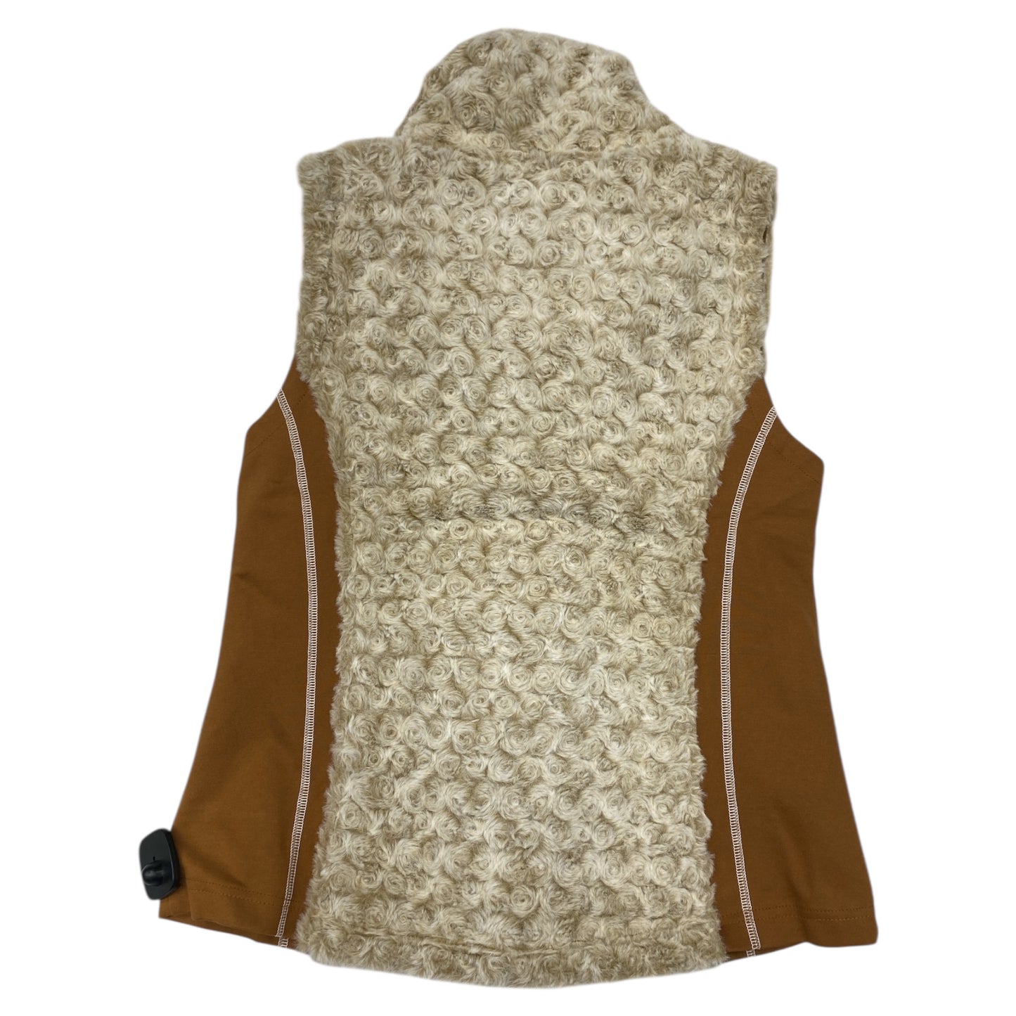 Vest Faux Fur & Sherpa By Wooly Bully Wear In Brown & Tan, Size:L