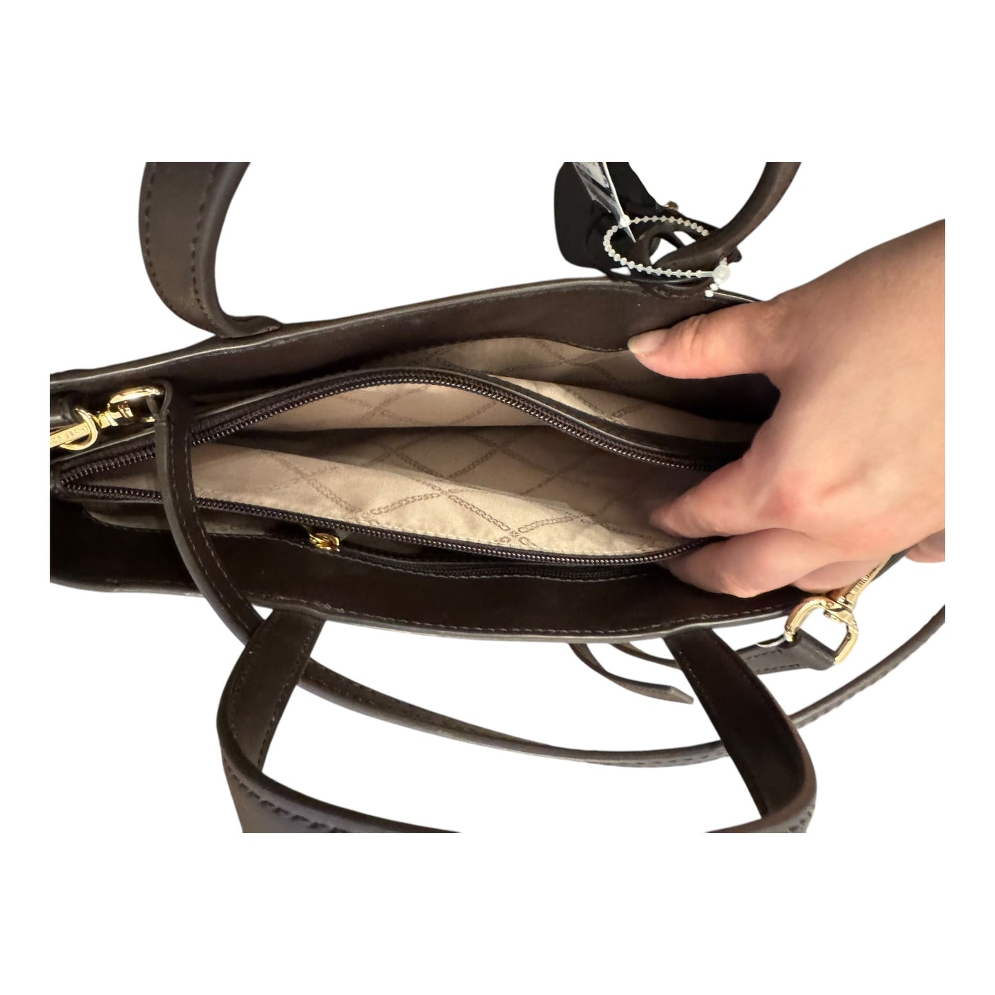 Handbag Designer By Michael Kors In Brown, Size:Medium
