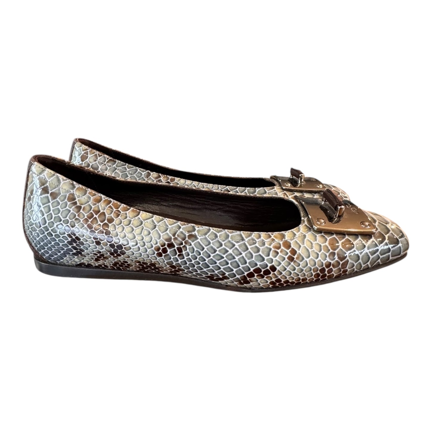 Shoes Flats By Donald Pliner In Animal Print, Size:6