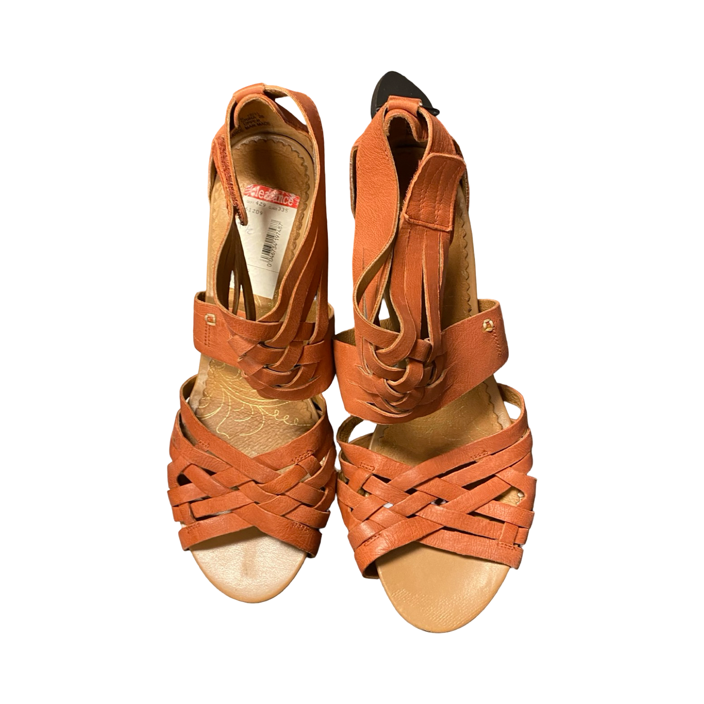 Shoes Heels Wedge By Indigo In Orange, Size:9.5