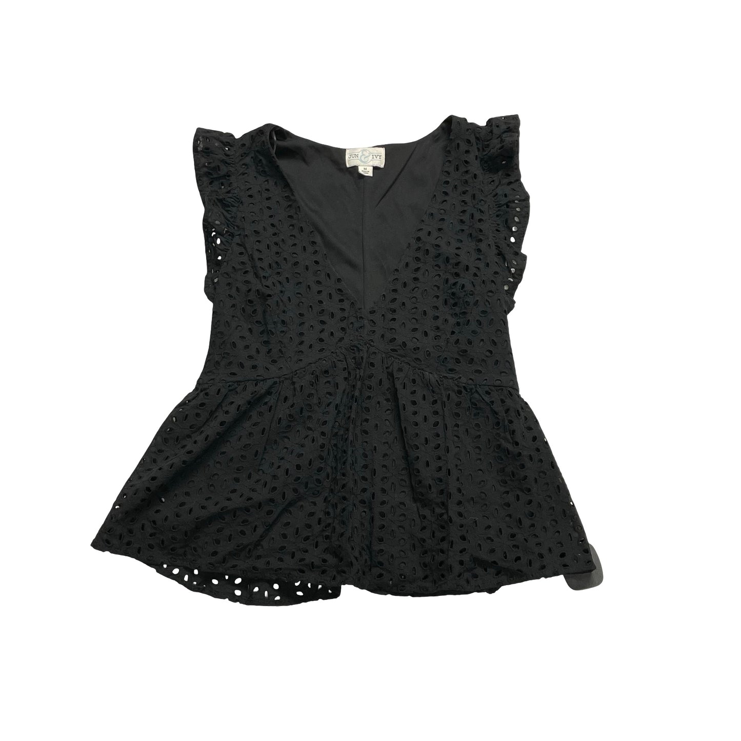 Top Sleeveless By Jun & Ivy In Black, Size:M
