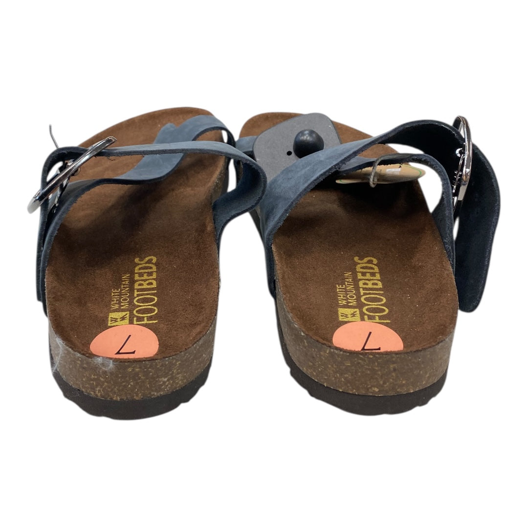Sandals Flats By White Mountain In Navy, Size:7