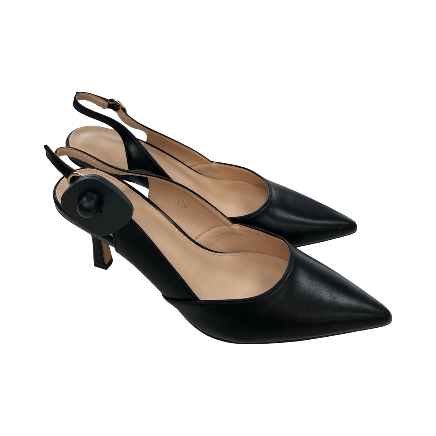 Shoes Heels Kitten By Clothes Mentor In Black, Size:10