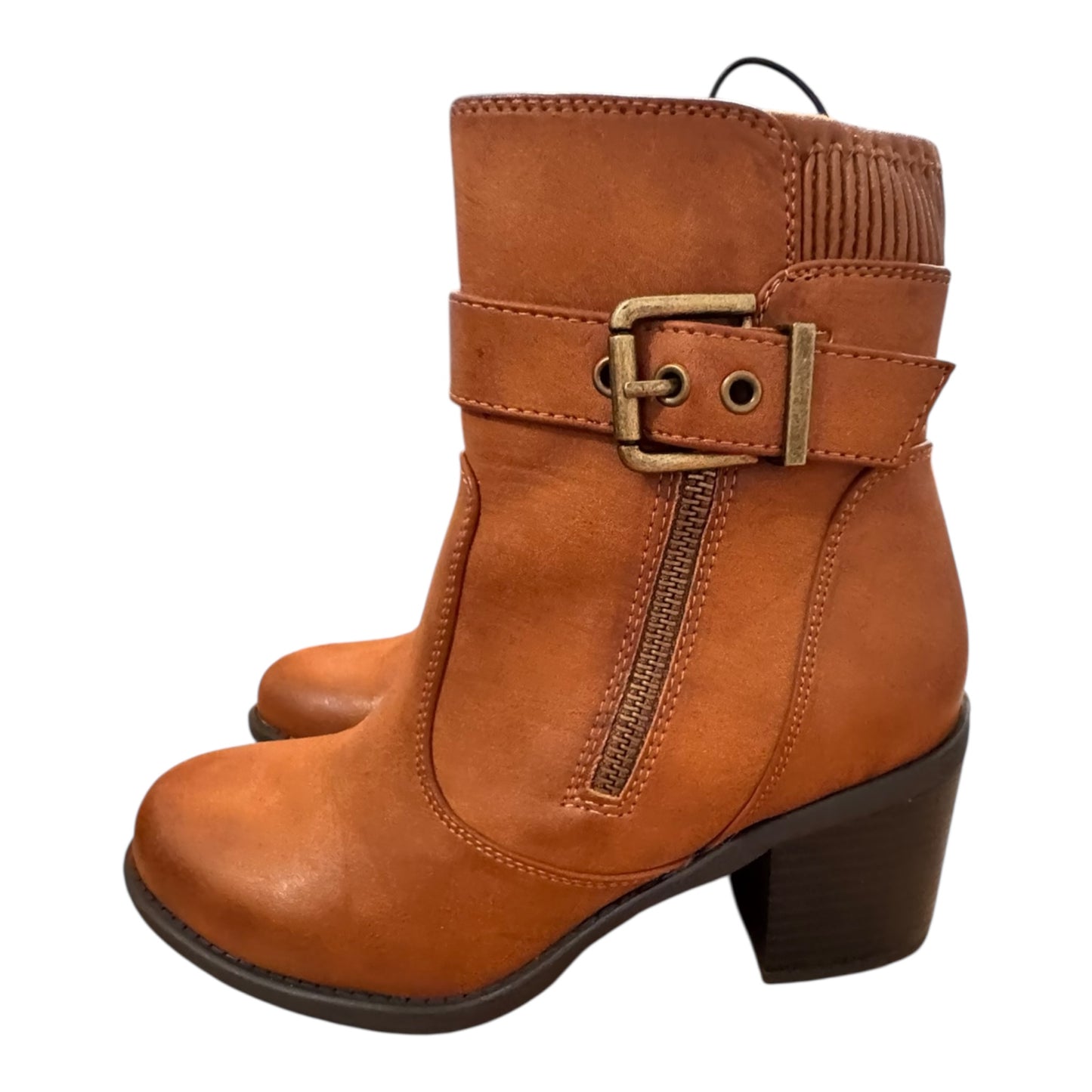 Boots Ankle Heels By White Mountain In Brown, Size:5