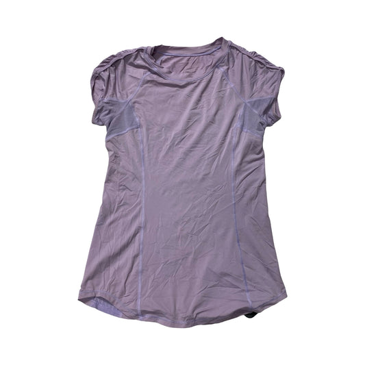 Athletic Top Ss By Lululemon In Purple, Size:S